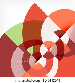 Diseño de fondo abstracto de círculo mínimo, plantilla multicolor para presentación de negocios o tecnología o diseño de portada de folletos web, fondo de pantalla. Ilustración del vector