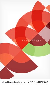 Minimal circle abstract background design, multicolored template for business or technology presentation or web brochure cover layout, wallpaper. Vector illustration