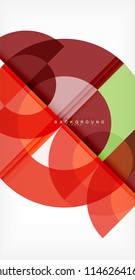 Diseño de fondo abstracto de círculo mínimo, plantilla multicolor para presentación de negocios o tecnología o diseño de portada de folletos web, fondo de pantalla. Ilustración del vector