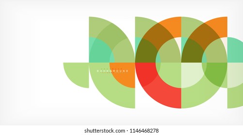 Minimaler Kreis abstraktes Hintergrunddesign, mehrfarbige Vorlage für Geschäfts- oder Technologiepräsentation oder Web-Broschürenlayout, Bildschirmhintergrund. Vektorgrafik