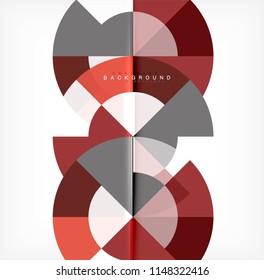 Diseño de fondo abstracto de círculo mínimo, plantilla multicolor para presentación de negocios o tecnología o diseño de portada de folletos web, fondo de pantalla. Ilustración del vector