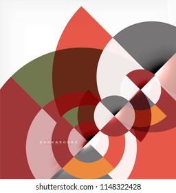Diseño de fondo abstracto de círculo mínimo, plantilla multicolor para presentación de negocios o tecnología o diseño de portada de folletos web, fondo de pantalla. Ilustración del vector