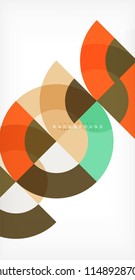 Design de fundo abstrato círculo mínimo, modelo multicolorido para apresentação de negócios ou tecnologia ou web brochura layout de capa, papel de parede. Ilustração vetorial