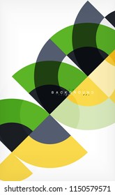 Diseño de fondo abstracto de círculo mínimo, plantilla multicolor para presentación de negocios o tecnología o diseño de portada de folletos web, fondo de pantalla. Ilustración del vector