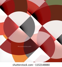 Minimal circle abstract background design, multicolored template for business or technology presentation or web brochure cover layout, wallpaper. Vector illustration