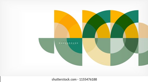 Minimal circle abstract background design, multicolored template for business or technology presentation or web brochure cover layout, wallpaper. Vector illustration