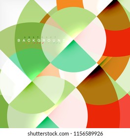 Diseño de fondo abstracto de círculo mínimo, plantilla multicolor para presentación de negocios o tecnología o diseño de portada de folletos web, fondo de pantalla. Ilustración del vector