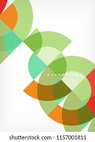 Minimal circle abstract background design, multicolored template for business or technology presentation or web brochure cover layout, wallpaper. Vector illustration