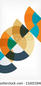 Diseño de fondo abstracto de círculo mínimo, plantilla multicolor para presentación de negocios o tecnología o diseño de portada de folletos web, fondo de pantalla. Ilustración del vector