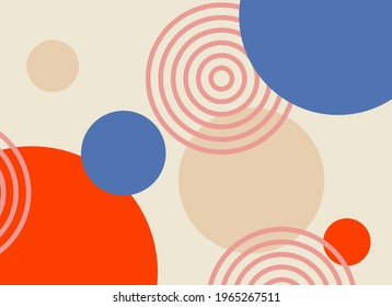 Minimaler Kreis abstrakter Hintergrund-Design, bunt gestaltete Vorlagen für Geschäfts- oder Technologievorträge oder Web-Broschüren-Titelbilder, Bildschirmhintergründe. Vektorgrafik