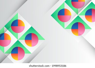 Minimal circle abstract background design, multicolored template for copybook brochures and school books. Notebook paper. Brochure, book, magazine template.