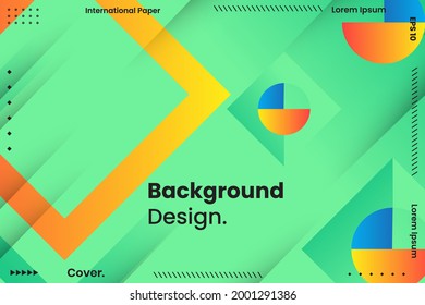 Diseño de fondo abstracto de círculo mínimo, plantilla multicolor para folletos de libros de texto y libros escolares. Papel portátil. Folleto, libro, plantilla de revista.