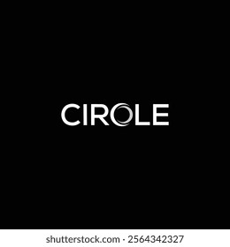 Minimal Circle C letter abstract shape logo design.