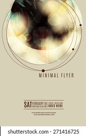 Minimal circle geometric flyer or poster template design