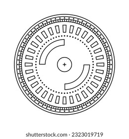 Minimal Circle Interface HUD, Suitable for Technology Concept.