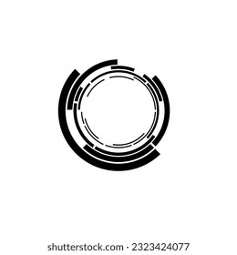 Minimal Circle Interface HUD, Suitable for Technology Concept.