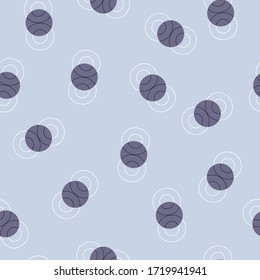 Minimale kreisförmige Geometrie nahtlose Muster in Vektorgrafik EPS10 , Design für Mode, Gewebe, Web, Cover, Bildschirmhintergrund, Umhüllung und alle Drucke auf hellblauem Hintergrund
