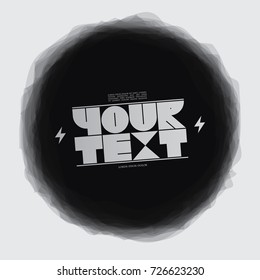 Minimal circle text bubble with your text. Eps 10 vector illustration 
