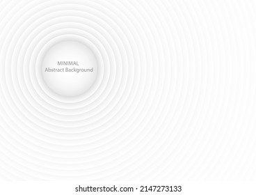 fondo abstracto mínimo de círculo blanco,círculo concéntrico. Ilustración para la onda sonora. Patrón abstracto de la línea circular. Gráficos en blanco y negro