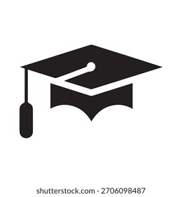 Logotipo Acadêmico Circular Mínimo Exibindo Símbolo De Graduação Elegante