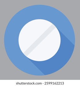 Minimal circular icon with smooth edges, modern design, and simple style.