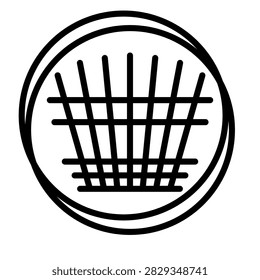 Minimal circular line icon representing the radial streak method used in microbiology for inoculating and cultivating microorganisms on an agar surface, with streaks arranged outward from the center.