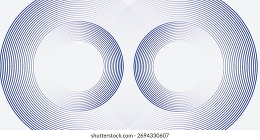 Fondo de onda circular mínimo con líneas concéntricas rojas y azules 