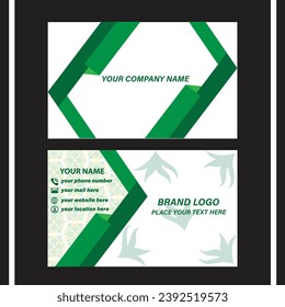 Minimal clean Abstract triangle stripe shape design business card Template.

