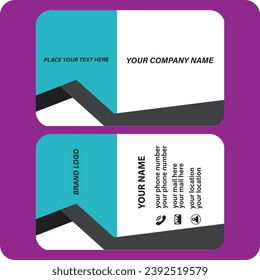 Minimal clean Abstract triangle stripe shape design business card Template.
