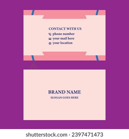 Minimal clean Abstract triangle stripe shape design business card Template.