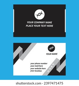 Minimal clean Abstract triangle stripe shape design business card Template.