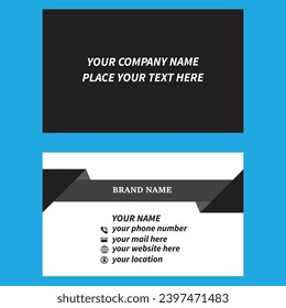 Minimal clean Abstract triangle stripe shape design business card Template.