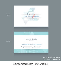 Minimal Clean Abstract Triangle Stripe Shape Design Business Card Template