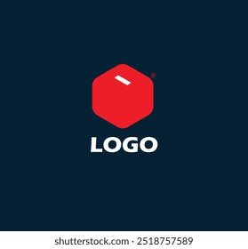 Minimal clean box shaped logo for business and financial corporate branding