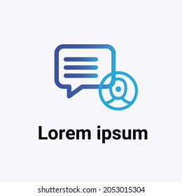 minimal clean chat logo template