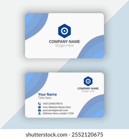 Minimal clean corporate business card template design
