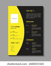Minimal Clean CV Template for Corporate and Creative Use, Resume template elegant stylish design, Clean, Modern and Professional Resume CV Templates. Stylish CV Template for Business
