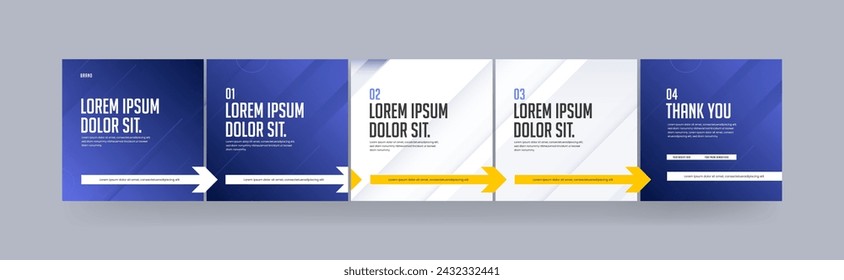 Minimal  clean editable carousel post banner. Microblog Carousel post template for social media