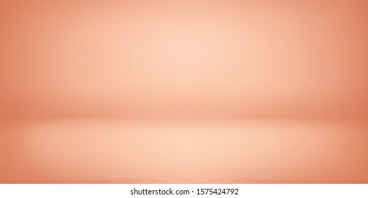 minimal clean gradient pink, orange cantaloupe blank Background. empty room studio with modern space for text, picture, product, gallery, banner, presentation, offer. copy space illustration 3d Vector