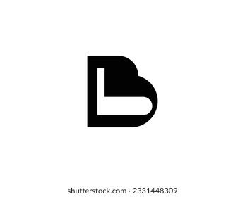 minimal and clean letter BL or LB monogram logo design