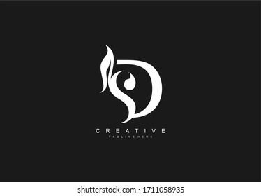 Minimal Clean Letter DS Monogram Logotype Design