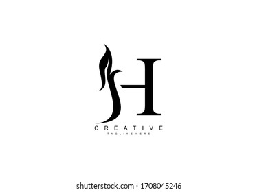 Minimal Clean Letter H Monogram Logotype Design