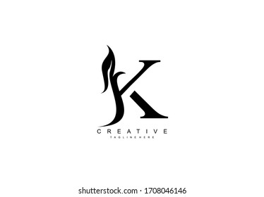 Minimal Clean Letter K Monogram Logotype Stock Vector (Royalty Free ...