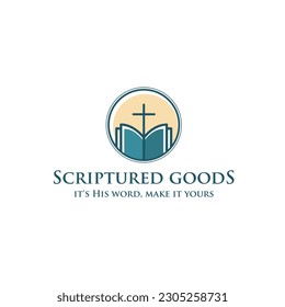 Minimal and clean logo design for Cristian education, Cristian organization, and bible learning