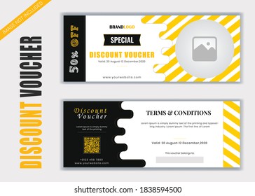 Minimal clean modern Discount Voucher 