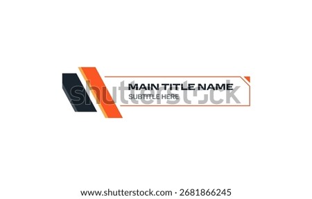 Minimal Clean Name Tag Lower Third Design. Professional Lower Third Layout.