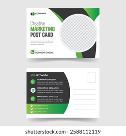Minimal and Clean Postcard Design Layout
