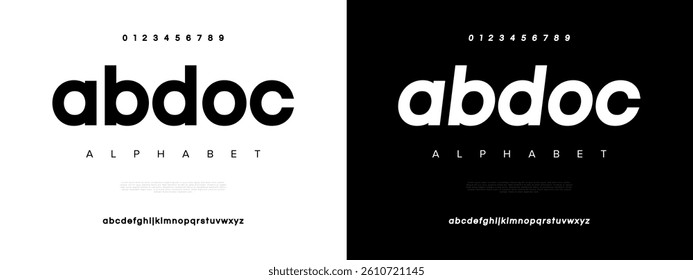 Minimal Clean Sans Serif Font Vector for Tech and Corporate Branding