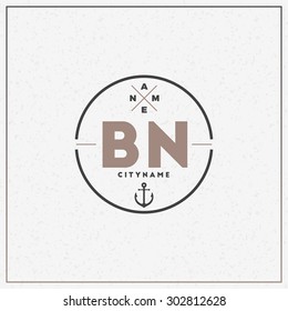 Minimal and Clean Vintage Hipster Logotype Template