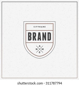 Minimal and Clean Vintage Hipster Logotype Template